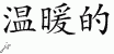 Chinese Characters for Warm 