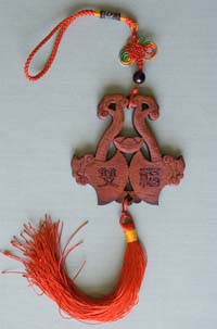 wood double blessing hanging
