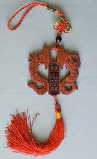 wood double blessing hanging