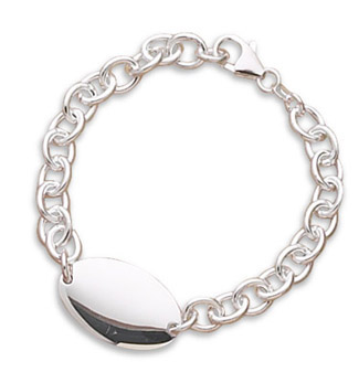 Chinese sterling silver oval bangle