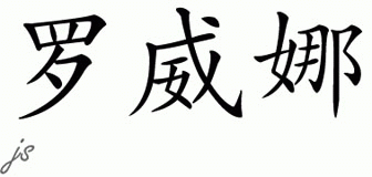 Chinese Name Rowena - Chinese Characters and Chinese Symbols on CSymbol